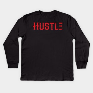 Hustle Red Kids Long Sleeve T-Shirt